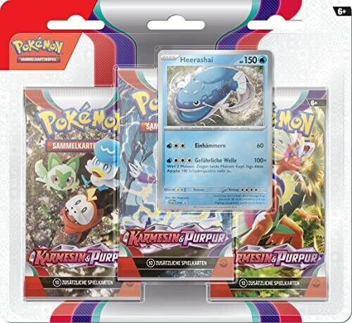 Pokémon Karmesin & Purpur 3er-Pack Boosterpacks (DE)Heerashai 3er-Pack Pokémon Karmesin & Purpur 3er-Pack Boosterpacks (DE)