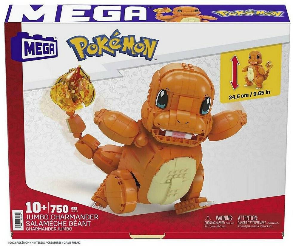 Mattel Pokémon Jumbo Glumanda Baukästen & Bausteine