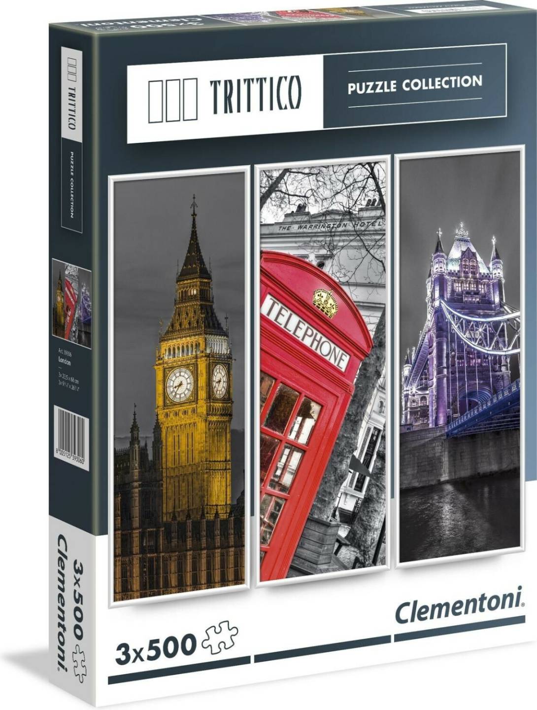 Clementoni Trittico London (3x500 Teile) Puzzles