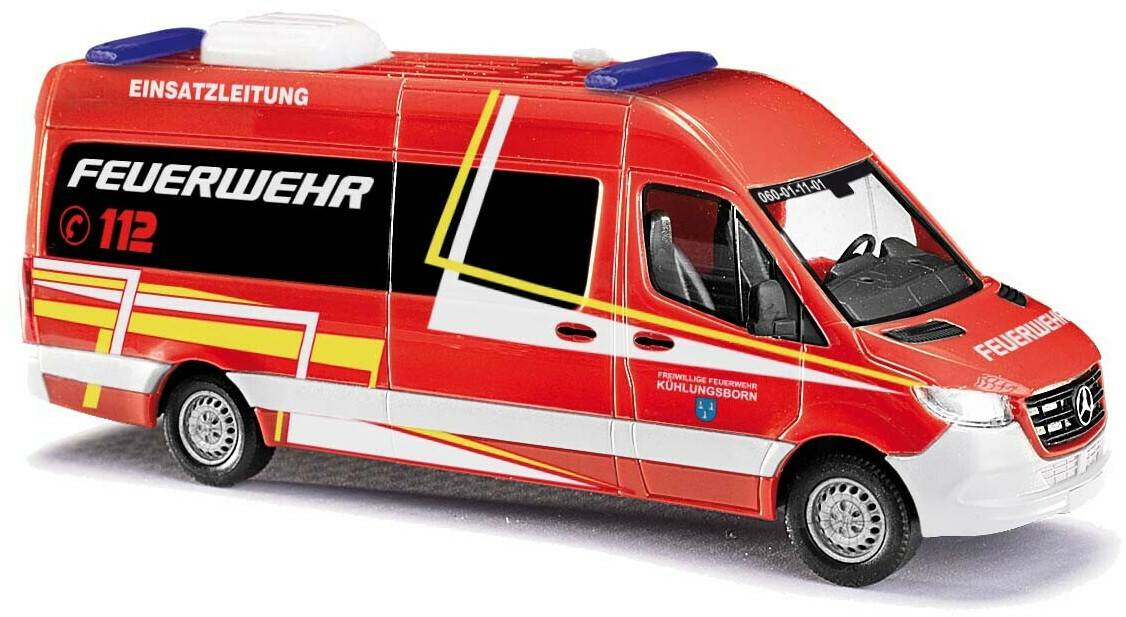 Busch H0 Mercedes Benz Sprinter lang Feuerwehr Kühlungsborn (52625) Modellfahrzeuge