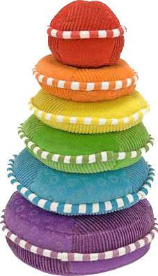 Melissa & Doug Soft Rainbow Stacker Motorikspielzeuge