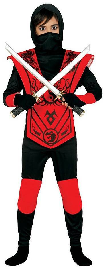 Guirca red ninja child dress up costume Kinderkostüme