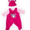 Bayer Design Kleider Puppen 33-38 cm: 3-tlg. Set - Hose Oberteil Mütze rosa/pink (16933544) Puppen