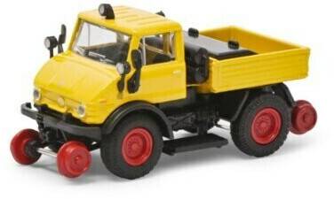 Schuco H0 / 1:87 MHI Zweiwegefahrzeug Unimog U406 Modellfahrzeuge