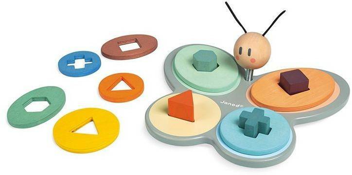 Motorikspielzeuge Janod Sweet Cocoon Butterfly Shape Sorter