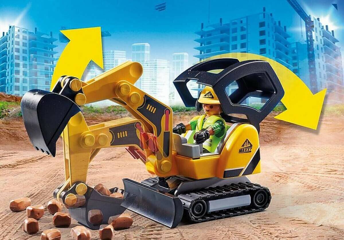 Playmobil City Action - Minibagger mit Bauteil (70443) Playmobil