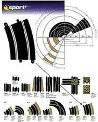 Rennbahnen ScaleXtric Kurve R4 22.5° (C8235)