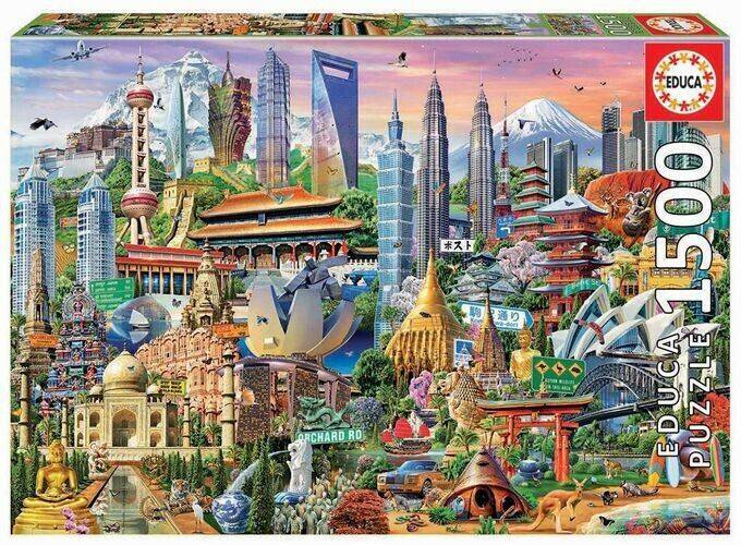 Educa Borrás Asia Landmarks 1500 Teile (9217979) Puzzles