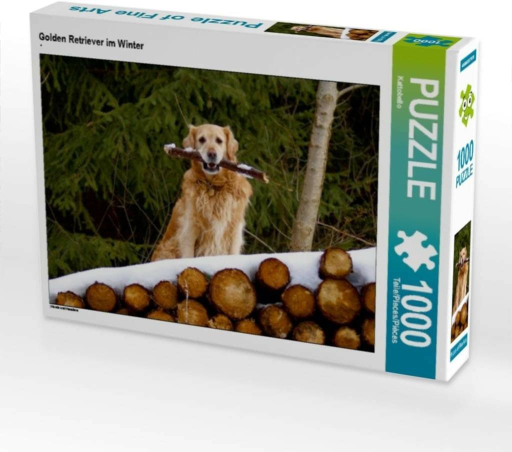 Puzzles Calvendo Golden Retriever im Winter (7315276)