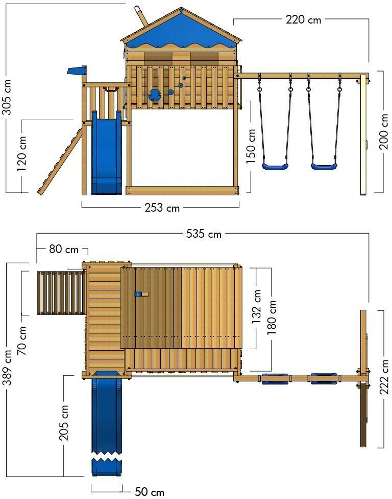 Wickey Smart Coastblau Schaukeln & Rutschen