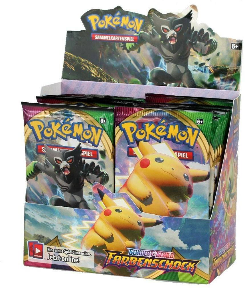 Sammelkarten Pokémon Schwert & Schild Farbenschock Display 36 Booster