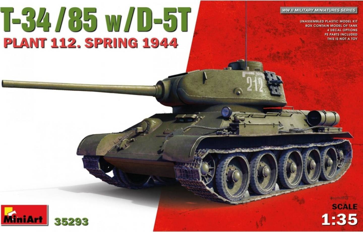 MiniArt T-34-85 w/D-5T. Plant 112. Spring 1944 (35293) Modellbausätze