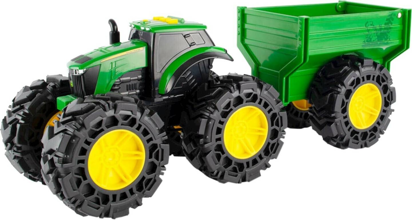 Spielzeug-Fahrzeuge John Deere Traktor mit Anhänger