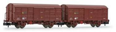 Arnold 2er Set 2achs. Gedeckte Güterwagen ORE braun, RENFE, Ep. IV (HN6523) Modelleisenbahnen