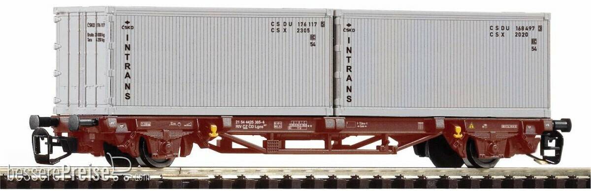 Piko Containertragwagen Lgs579 2x20' Intrans, CSD (47724) Modelleisenbahnen